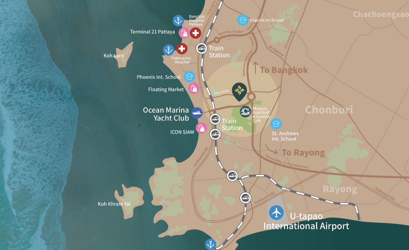 gloryvillagepattaya-map